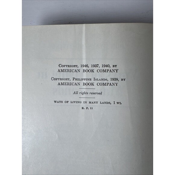Vintage 1940 School Primer Reader Ways Of Living In Many Lands American Book Co - Picture 3 of 9
